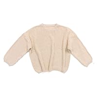 Casual Toddler Kids Baby Girls Casual Cable Knit Sweater Long Sleeve Crewneck Solid Pullover Fall Winter Sweater