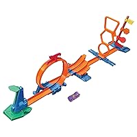 Track Set with 1 Car, STEAM Flight Path Challenge, Learn The Basic Physics of Trajectory, Track Storage
