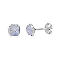 Multi Choice Sugar Loaf Vintage Gemstone 925 Sterling Silver Solitaire Stud, Christmas Gift, GIFT FOR HER
