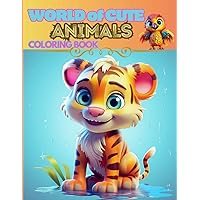 World of Cute Animals Coloring Book for Kids Ages 4-8: Easy-to-Color Pages with fun fact- Featuring Farm Animals, Sea Creatures, Jungle Wildlife and More!