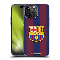 Head Case Designs Officially Licensed FC Barcelona Home 2023/24 Crest Kit Soft Gel Case Compatible with Apple iPhone 15 Pro Max