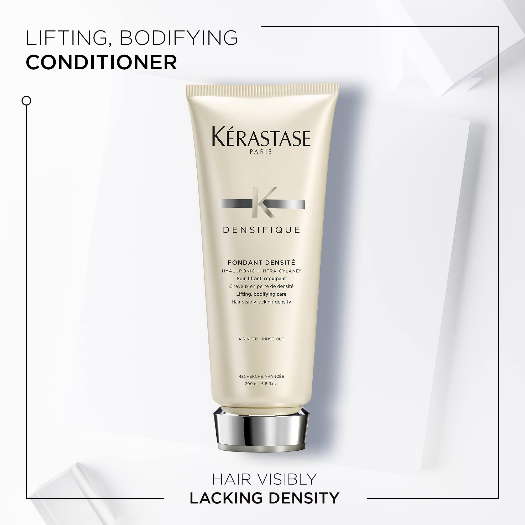 KERASTASE Densifique Densité Conditioner | Thickening, Strengthening & Hydrating Conditioner | For Thicker & Fuller Looking Hair | With Hyaluronic Acid | For Fine, Thin & Thinning Hair | 6.8 Fl Oz