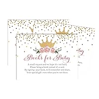 30 Gender Reveal Princess Baby Shower Book Request Cards Bring A Book Instead Of A Card Baby Shower Invitations Inserts Games