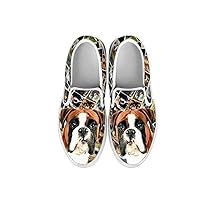 Kids Slip Ons-Lovely Dog Print Amazing Slip Ons Shoes (Choose Your Pet Breed) (11 Child (EU28), Boxer Dog)