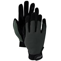 MAGID ProGrade Plus Goatskin Leather Palm Work Gloves, 1 Pair, 9/Large, Gray