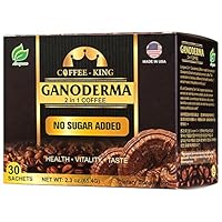 Ganoderma Reishi Coffee Mix, Instant 2-in-1 Mushroom Coffee with All Natural Ganoderma Lucidum. A Non Sugar Dietary Supplement To Replace Regular Coffee - 30 sachets