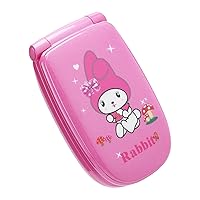 Cute Flip Mini Mobile Cell Phone Toy Gifts for Kids Toddlers Students, Portable, 1.44in (Pink)