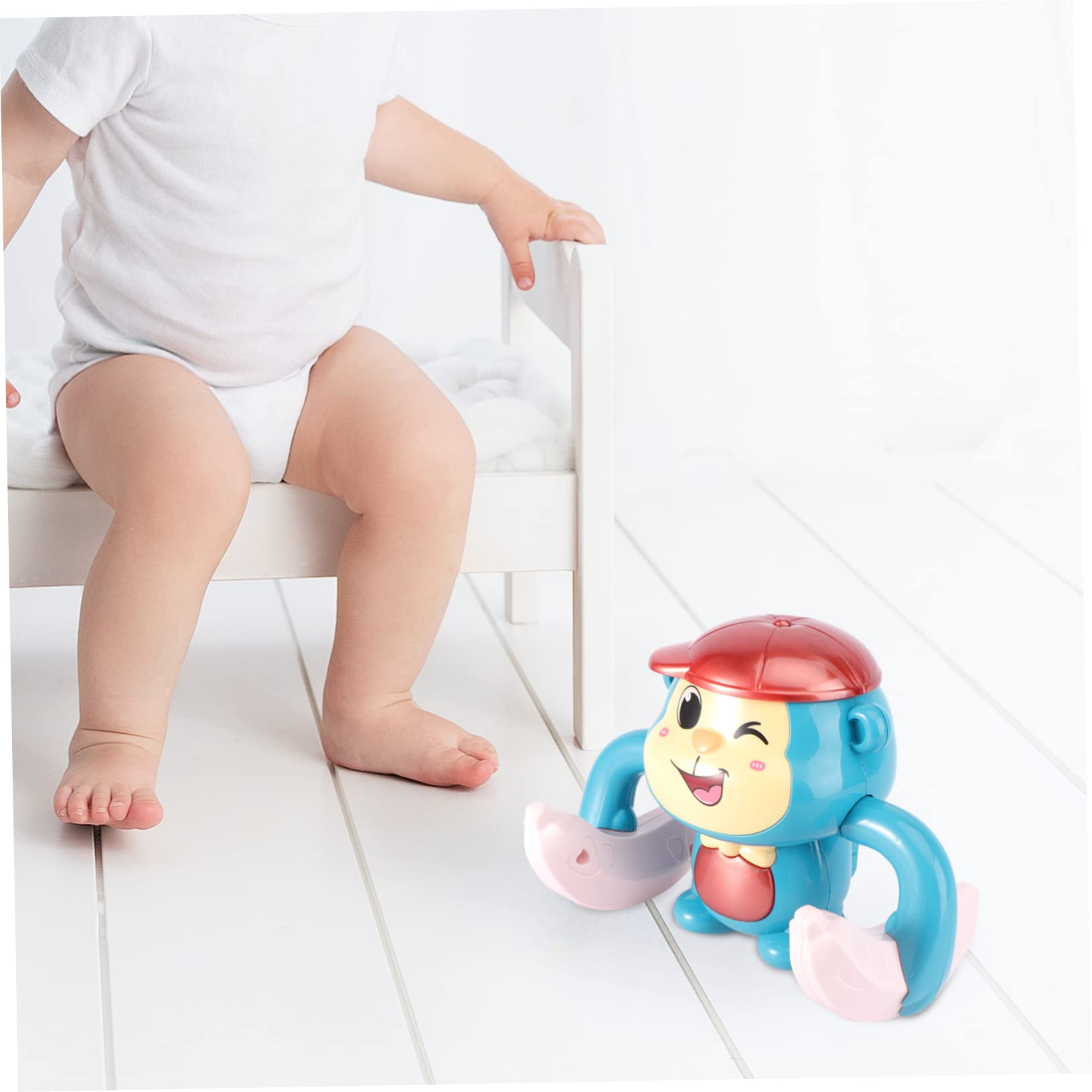 ERINGOGO 2 Pcs Rolling Monkey Toy Music Animal Toy Robot Toys Interactive Crawling Toy Toys for Kids Cute Doll Table Decoration Toy for Kids Cartoon Electronic Component Somersault Baby