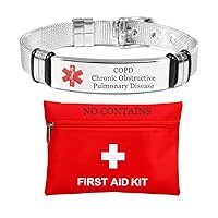 Free Engraving Custom Stainless Steel Emergency Medical Alert Bracelet for Women Men Personalized ID Bracelet Name ICE Alert Jewelry Life Saver,with Aid Bag