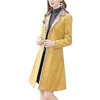 Women's Autumn And Winter Elegant Temperament Windbreaker Single Breasted Medium Length Coat With Pocket Belt Slim Coat