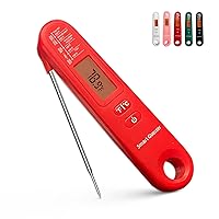Digital Meat Thermometer for Grill/Kitchen Cooking/Deep Frying/Baking/BBQ Instant Read Food Thermometer with Probe Red
