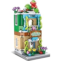 Toy Building Blocks - Flower Shop Building Sets for Desktop Decorations and Gifts for Kids and Adults, 280 PCS