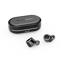Cambridge Audio Melomania M100 Earbuds - in Ear True Wireless Headphones with Active Noise Cancelling, Hi-Fi Sound, Bluetooth, Featuring Combined 52 Hour Battery Life with Charging Case - Black