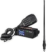 Retevis RT73 DMR Radio(1 Pack) Bundle with UHF/VHF Antenna(1 Pack), Dual Band Mobile Transceiver, Digital Mobile Radio with GPS APRS, 200000 Contacts 2 Time Slot, 2m 70cm Mini Mobile Two Way Radio
