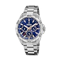 Festina F20623/2 Men's Watch Multifunction Steel/Blue, Silver-Blue, Bracelet