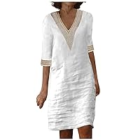 Sundresses for Women 2024 Spring Summer Casual Beach Vacation Trendy Boho Wedding Guest Dresses Resort Wear Cruise Outfits