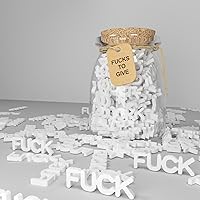 Jar of Fucks (7oz): Fuck to Give, Gag Gifts for Women - Gifts for Home, Office, Birthdays, Holidays, Anniversaries, Christmas, Valentine's, Halloween - Ideal for Women and Men (White)