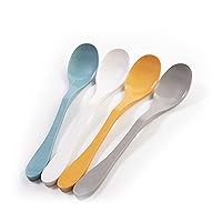 Knork Eco Spoon Cutlery Bamboo Reusable Flatware Set, 12 Piece (12 Eco Spoons), Blue
