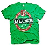Officially Licensed Beer Washed Label Logo Mens T-Shirt (Green)