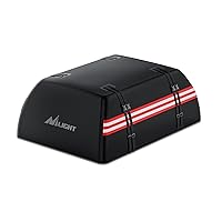 Nilight Car Roof Bag 15 Cubic Feet Waterproof Rooftop Cargo Carrier,Suitable for All Vehicle with/Without Rack - Waterproof Zip,Reflective Strip,Anti-Tear 840D PVC, with Anti-Slip Mat