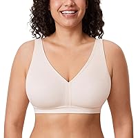 Women's Plus Size Wireless Bra Support Comfort Full Coverage Unlined No Underwire Smooth