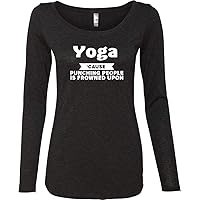 Womens Yoga T-Shirt Funny Saying Lightweight Long Sleeve
