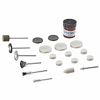 Dremel 726-01 Cleaning & Polishing Rotary Tool Accessory Kit with Storage Case, 20-Piece Set - Includes Buffing Wheels, Polishing Bits, and Compound