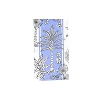 Caspari Southern Palms Blue & White Guest Towel Napkins - 15 Per Package