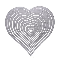 10pcs Heart Cutting Dies Handmade DIY Paper Cards Album Decoration Stencils Template Embossing for Card Scrapbooking Craft (Love Heart)