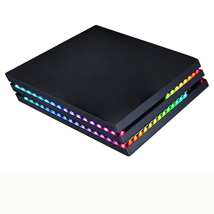 eXtremeRate RGB LED Light Strip for PS4 Pro Console, 7 Colors 29 Effects DIY Decoration Accessories Flexible Tape Lights Strips Kit for ps4 Pro Console with IR Remote