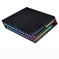 eXtremeRate RGB LED Light Strip for PS4 Pro Console, 7 Colors 29 Effects DIY Decoration Accessories Flexible Tape Lights Strips Kit for Playstation 4 Pro Console with IR Remote