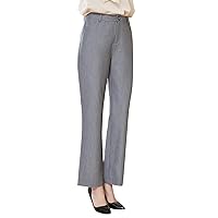 Women's Straight Leg Suit Pant,Ease into Comfort Pant with Elastic Band, Office Business Casual Work Pants with Pockets