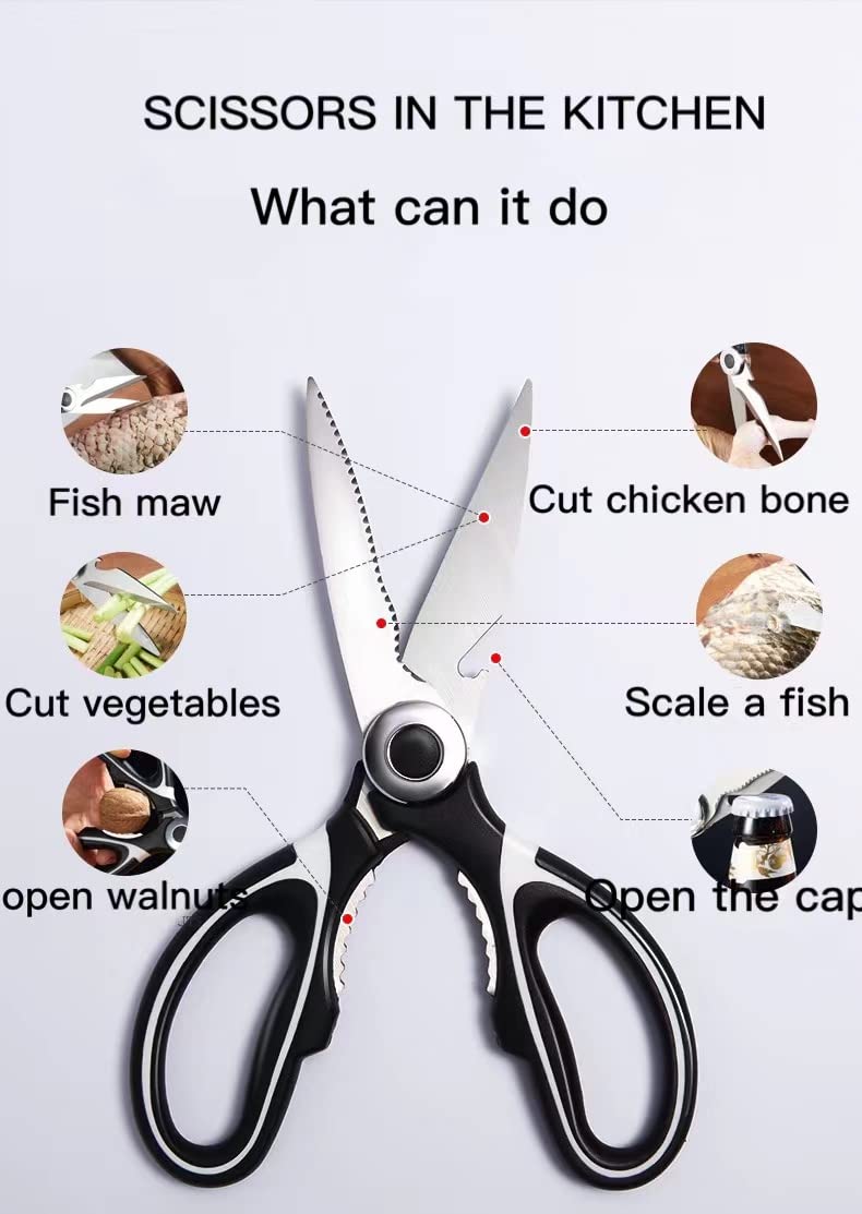  Kitchen Shears, Heavy Duty Food Scissors, Multipurpose