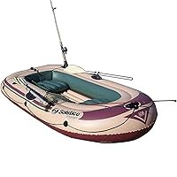 SOLSTICE Inflatable Fishing Boat Rafts 2 to 6 Person Options for Adults Compatible with Motor Comes W/Accessories Pole Holders Cushions Grab Line 6 to 12 Ft Sizes Outdoorsman Voyager Dinghy Air Floor
