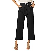 GRACE KARIN 2024 Women's Wide Leg Pants Business Casual Palazzo Pants High Waisted Flowy Dressy Trousers with Pockets