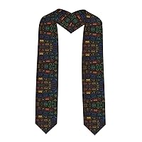 Game Video Gaming Pattern Print Graduation Shawl Stole Student Stole,Cultural,Choir,Church, Schools All Body Types
