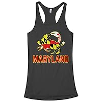 Threadrock Women's Maryland State Flag Crab Emblem Racerback Tank Top