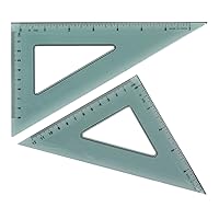 BronaGrand Triangle Ruler Square Set, 30/60 and 45/90 Degrees, Set of 2