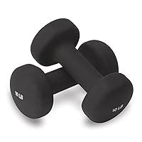 Valeo Neoprene Hand Weights for Fitness Training, Includes Exercise Wall Chart