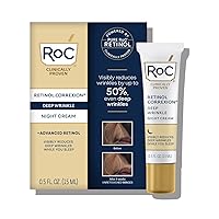 RoC Retinol Correxion Deep Wrinkle Anti-Aging Night Cream, Daily Face Moisturizer with Shea Butter, Glycolic Acid and Squalane, Skin Care Treatment, Mini 0.5 Ounces
