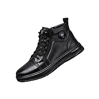 Men's Winter Boots High-top Ankle Boots Men's Thickened Genuine Leather Snow Boots