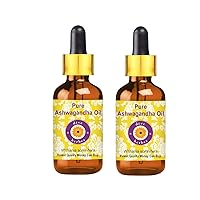 Deve Herbes Pure Ashwagandha Oil (Withania somnifera) with Glass Dropper (Pack of Two) 100ml X 2 (6.76 oz)