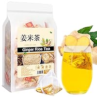 Plant Gift Ginger Rice Tea Bag 8.81oz (5g*50bags) Brown Rice, Orange Peel, Ginger, Chinese Pure Natural, Health Care Mixed Tea, Combination of Floral Tea 250g 姜米茶