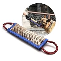 Dog Training Bite Pillow Jute Bite Toy Dog Tug Toy Durable Dog Bite Sleeve Stick Training Equipment for K9 Puppy to Large Dogs Interactive Play (12inch x 3.2inch) (Blue Round Rope)