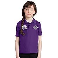 INK STITCH Youth Unisex Kids Y500 Custom Personalized Add Logo Texts Embroidery Silk Touch Polo Shirts