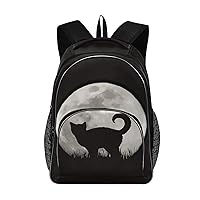 ALAZA Cat on Moon Background Backpack Daypack Laptop Work Travel College Bag for Men Women Fits 15.6 Inch Laptop