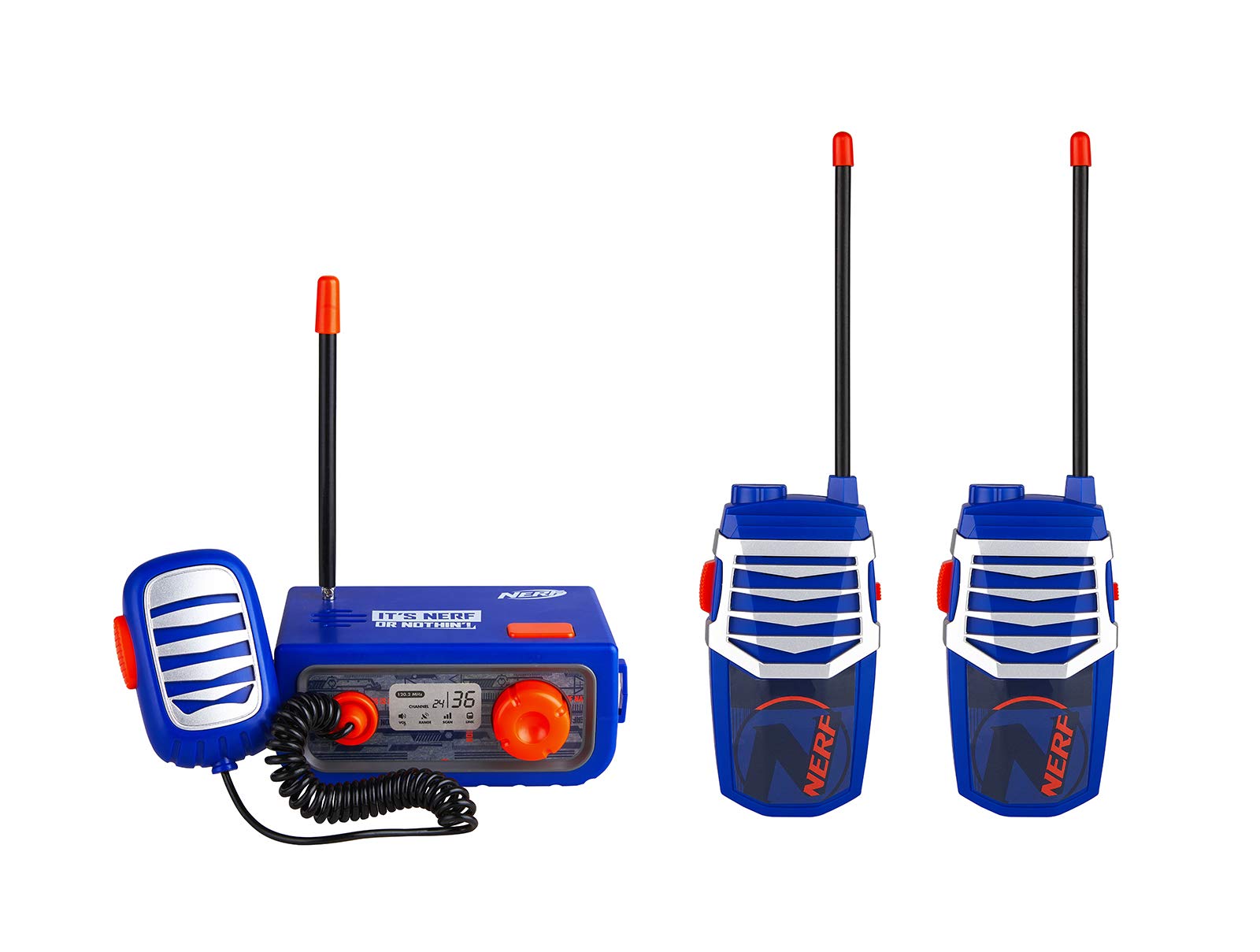 Walkie Talkies Set, 3 Piece Walkie Talkie Base Station Kit for Kids and Adults, Long Rang Three Way Radio with Volume Control, Rugged Outside Toys for Children Boys and Girls