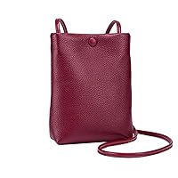 1 Pcs Genuine Leather Crossbody Purse Bag Shoulder Bag Multi Pocket Zipper Purse Cell Phone Wallet Purses