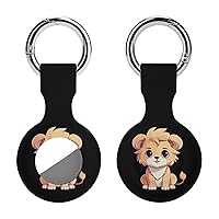 Lion King Protective Case Compatible for Airtag Shockproof Case Cover Holder with Keychain 1PCS