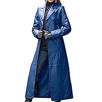 Women's Waterproof Notch Lapel Single Breasted Trench Coat Fashion Classic Mid-Long Overcoat Slim Outerwear Coat